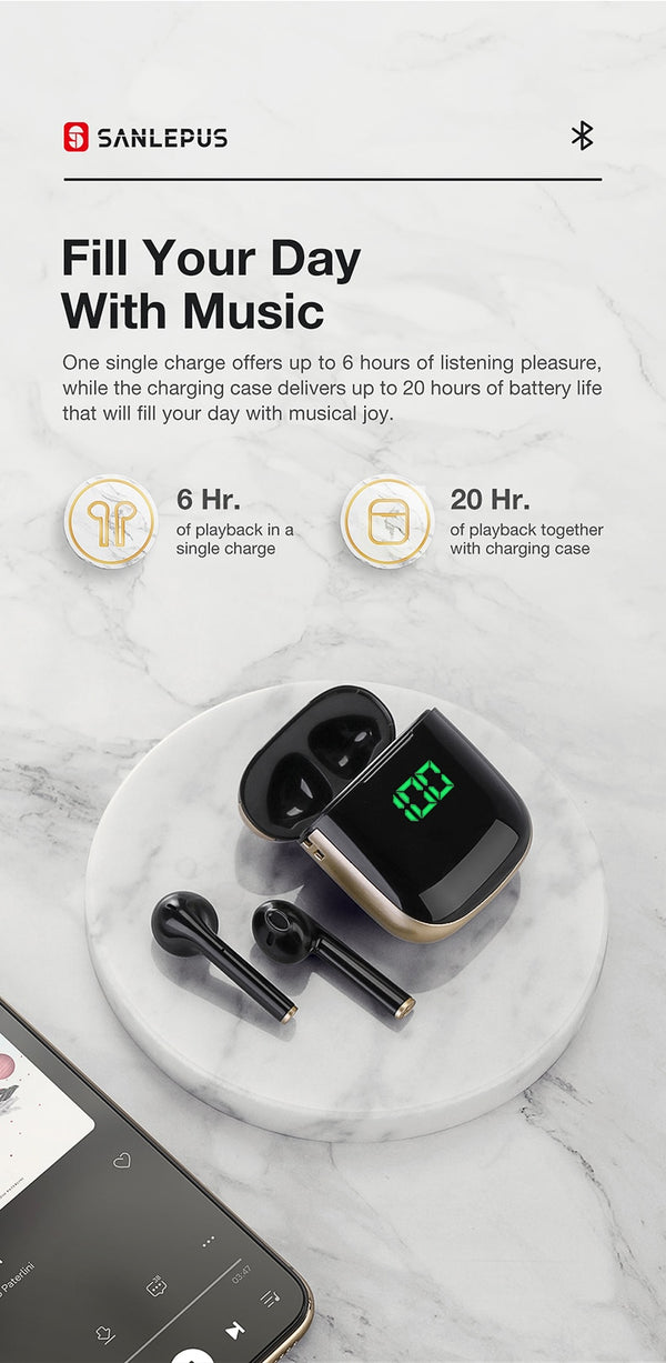 Led Display TWS Earphones Wireless Headphones 3D Stereo Earbuds Gaming Sport Headset For Android iPhone Xiaomi Huawei | Vimost Shop.