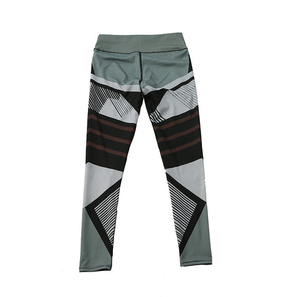 Leggings Sport Women Fitness Workout Push Up Patchwork Digital Print Thread Pants And Hips High Waist Thread Pants Leggings | Vimost Shop.