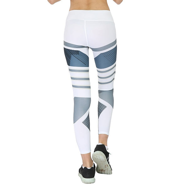 Leggings Sport Women Fitness Workout Push Up Patchwork Digital Print Thread Pants And Hips High Waist Thread Pants Leggings | Vimost Shop.