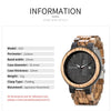 Men Wristwatches Quartz Movement Complete Calendar Wood Watch Week Display relogio masculino in Gift Box | Vimost Shop.