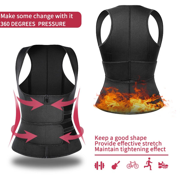 Waist Trainer Neoprene Body Shaper Women Slimming Sheath Double Belt Sweat Shapewear Fat Burning Corset Sauna Vest Trimmer Belt | Vimost Shop.
