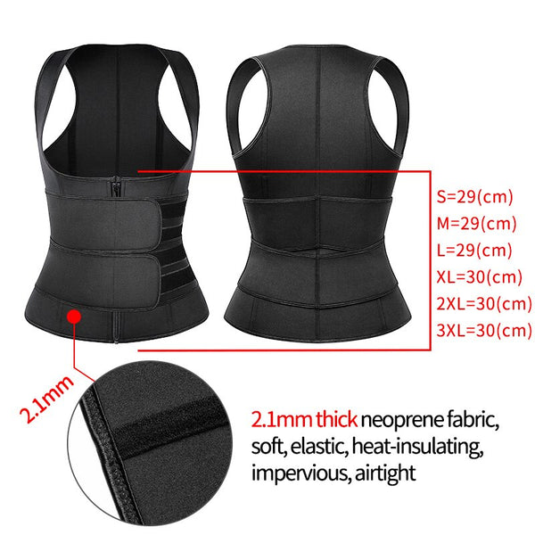 Waist Trainer Neoprene Body Shaper Women Slimming Sheath Double Belt Sweat Shapewear Fat Burning Corset Sauna Vest Trimmer Belt | Vimost Shop.