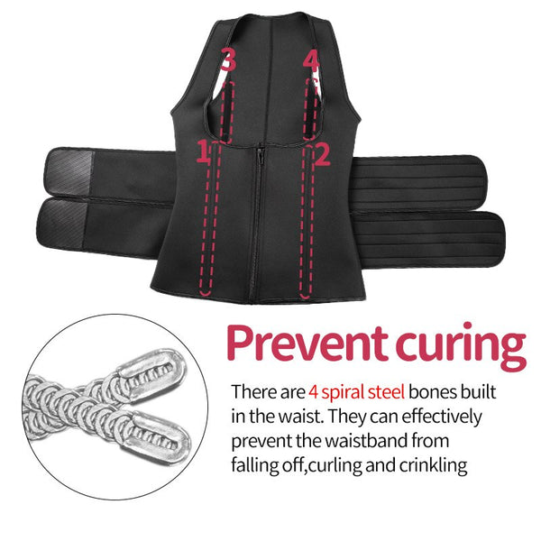 Waist Trainer Neoprene Body Shaper Women Slimming Sheath Double Belt Sweat Shapewear Fat Burning Corset Sauna Vest Trimmer Belt | Vimost Shop.