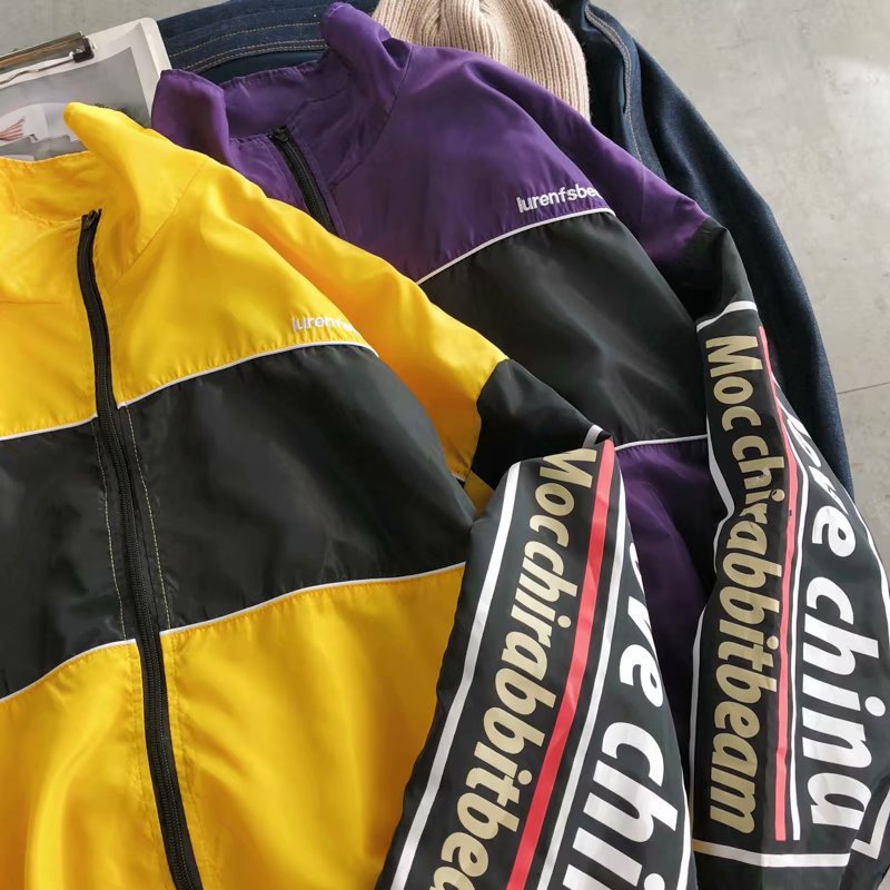 Jacket Men Windbreaker Autumn Hip Hop Couple Thin Jacket Windbreaker Patchwork Multi Pockets Casual Track Coat Streetwear | Vimost Shop.