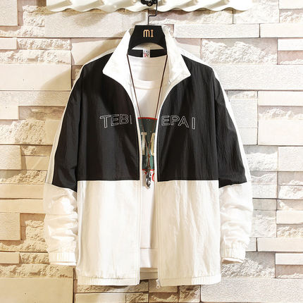 Jacket Men Windbreaker Autumn Hip Hop Couple Thin Jacket Windbreaker Patchwork Multi Pockets Casual Track Coat Streetwear | Vimost Shop.