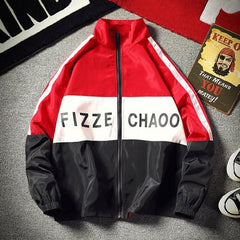 Jacket Men Windbreaker Autumn Hip Hop Couple Thin Jacket Windbreaker Patchwork Multi Pockets Casual Track Coat Streetwear