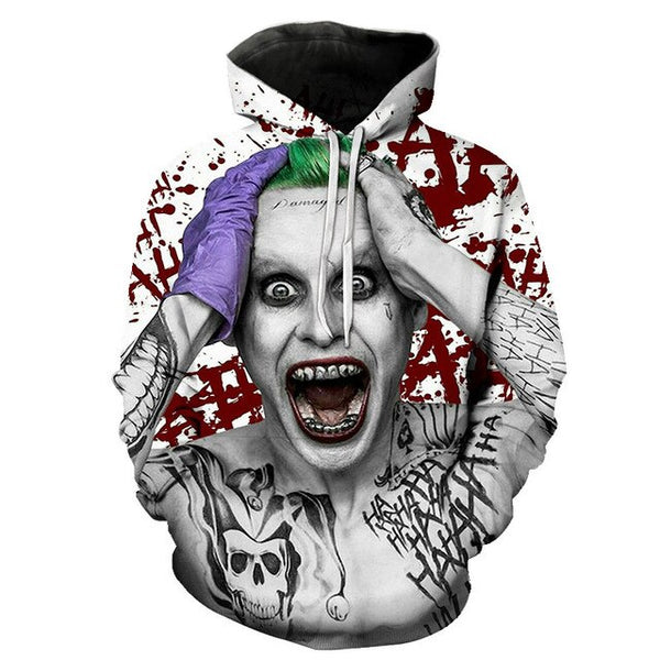 Joker 3D Hoodies Men Women Sweatshirts Badass Funny Printed Pullover Autumn Winter Brand Tracksuits Boy Hoodies | Vimost Shop.