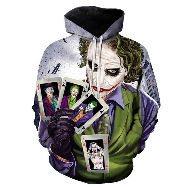 Joker 3D Hoodies Men Women Sweatshirts Badass Funny Printed Pullover Autumn Winter Brand Tracksuits Boy Hoodies | Vimost Shop.