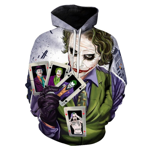 Joker 3D Hoodies Men Women Sweatshirts Badass Funny Printed Pullover Autumn Winter Brand Tracksuits Boy Hoodies | Vimost Shop.