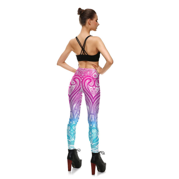Mask Paisley Mandala Skull Leggings for Women Leggins Digital Print Sexy Fantastic Ankle Pant | Vimost Shop.