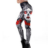 Halloween Sugar Skull Leggings For Women Girl Rose Print Fantastic Workout Party Ankle Pant | Vimost Shop.