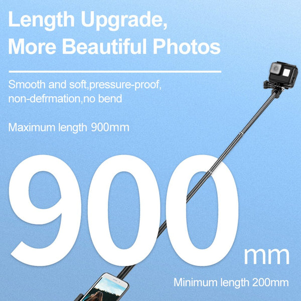 6 in 1 Extendable Aluminum Alloy Selfie Stick + Detachable Tripod Mount Phone Holder for GoPro SJCAM Xiaomi Yi Cameras | Vimost Shop.