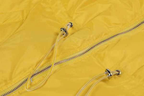 Local Delivery Solid Drawstring Pocket Zip Down Jacket Women Oversize Coat Autumn Casual Female Outwear | Vimost Shop.