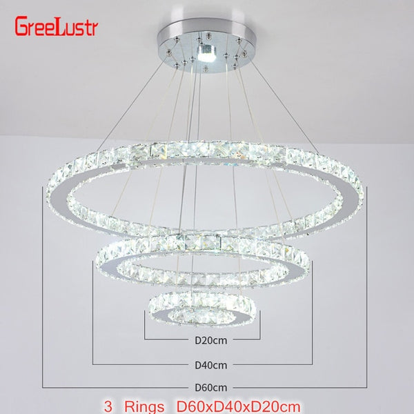 Modern K9 Crystal Led Chandelier Lights Home Lighting Chrome Lustre Chandeliers Ceiling Pendant Fixtures  For Living Room | Vimost Shop.