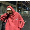Moon Reflective print Hoodies Men's Sweatshirt Orange Autumn Winter Sweatshirts Men Streetwear Cool korean Loose Hoodies Male | Vimost Shop.