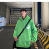 Moon Reflective print Hoodies Men's Sweatshirt Orange Autumn Winter Sweatshirts Men Streetwear Cool korean Loose Hoodies Male | Vimost Shop.