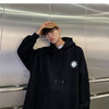 Moon Reflective print Hoodies Men's Sweatshirt Orange Autumn Winter Sweatshirts Men Streetwear Cool korean Loose Hoodies Male | Vimost Shop.