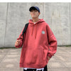 Moon Reflective print Hoodies Men's Sweatshirt Orange Autumn Winter Sweatshirts Men Streetwear Cool korean Loose Hoodies Male | Vimost Shop.