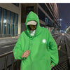 Moon Reflective print Hoodies Men's Sweatshirt Orange Autumn Winter Sweatshirts Men Streetwear Cool korean Loose Hoodies Male | Vimost Shop.