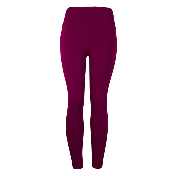 Women Leggings Running Fitness Yoga Pants With Pocket Solid Sports Gym Workout Athletic Elasticity Pants Tights Trousers | Vimost Shop.