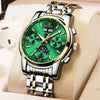 Luxury Men Watches Automatic Green Watch Men Stainless Steel Waterproof Business Sport Mechanical Wristwatch | Vimost Shop.
