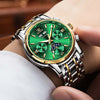 Luxury Men Watches Automatic Green Watch Men Stainless Steel Waterproof Business Sport Mechanical Wristwatch | Vimost Shop.
