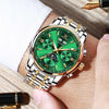 Luxury Men Watches Automatic Green Watch Men Stainless Steel Waterproof Business Sport Mechanical Wristwatch | Vimost Shop.