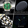 Luxury Men Watches Automatic Green Watch Men Stainless Steel Waterproof Business Sport Mechanical Wristwatch | Vimost Shop.