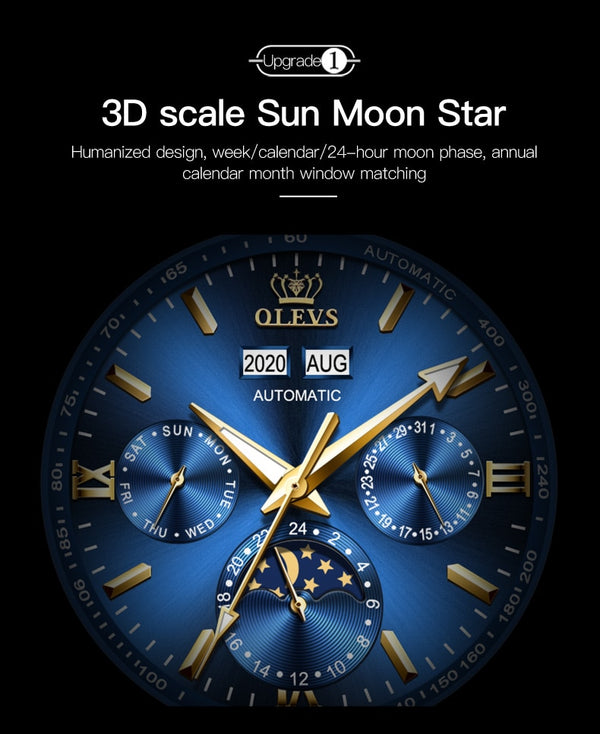 Luxury Men Watches Automatic Green Watch Men Stainless Steel Waterproof Business Sport Mechanical Wristwatch | Vimost Shop.