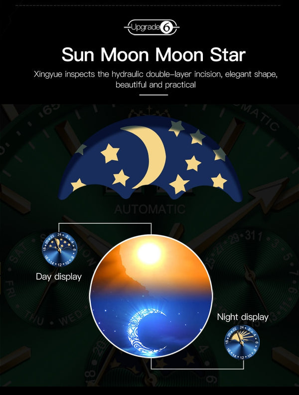 Luxury Men Watches Automatic Green Watch Men Stainless Steel Waterproof Business Sport Mechanical Wristwatch | Vimost Shop.