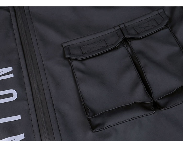 Multi Pockets Cargo Jackets Men Windbreaker Hip Hop Streetwear Outdoor Techwear Jackets Harajuku Cargo Coats | Vimost Shop.