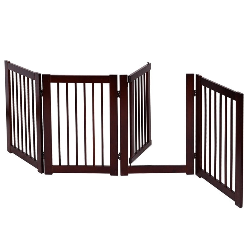 30" Dog Playpen Pet Dog Gate Configurable Folding 4 Panel Wood Fence High Quality PS6473 | Vimost Shop.