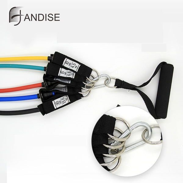 Resistance Bands Set Exercise Bands with Door Anchor Legs Ankle Straps for Resistance Training Physical Therapy Home Workouts | Vimost Shop.