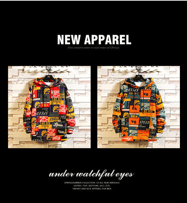 Hip Hop Men Hoodies Spring Autumn Casual Printing Hoodies Sweatshirts Men Oversized loose Hoodies | Vimost Shop.