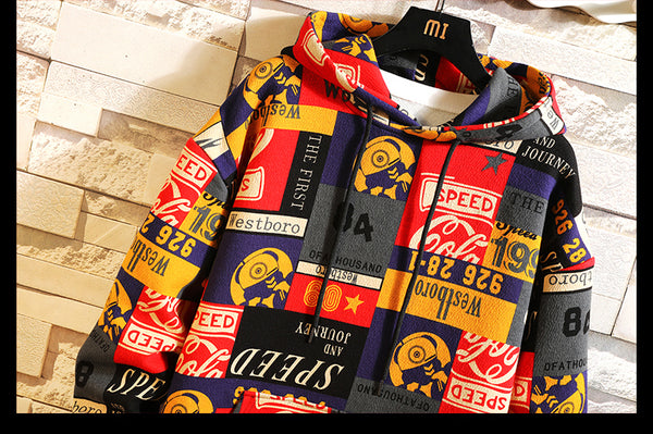 Hip Hop Men Hoodies Spring Autumn Casual Printing Hoodies Sweatshirts Men Oversized loose Hoodies | Vimost Shop.