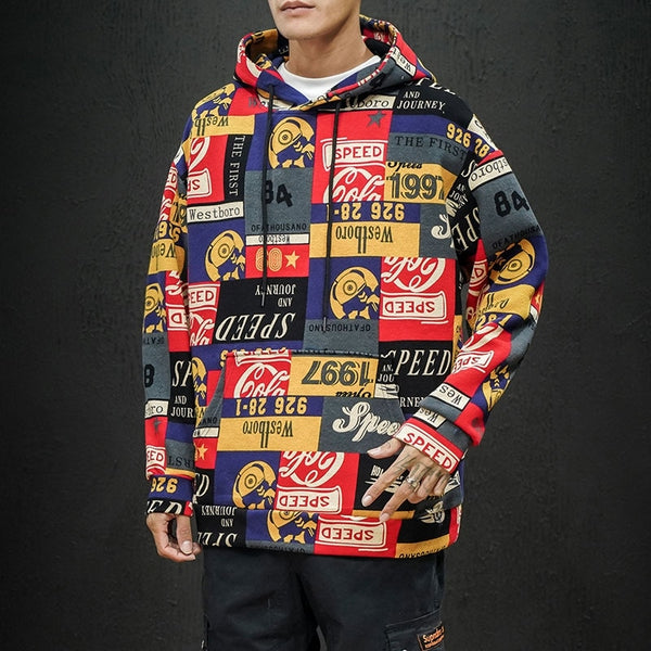 Hip Hop Men Hoodies Spring Autumn Casual Printing Hoodies Sweatshirts Men Oversized loose Hoodies | Vimost Shop.