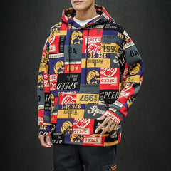 Hip Hop Men Hoodies Spring Autumn Casual Printing Hoodies Sweatshirts Men Oversized loose Hoodies
