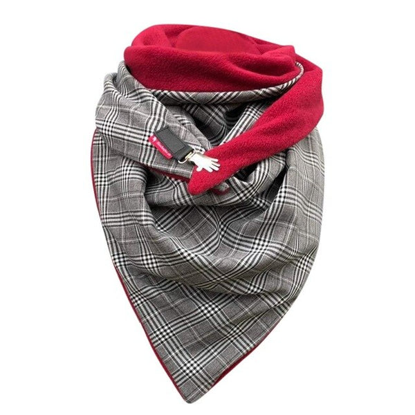 Fashion Scarves Women Soild Dot Printing Button Soft Wrap Casual Warm Scarves Shawls | Vimost Shop.