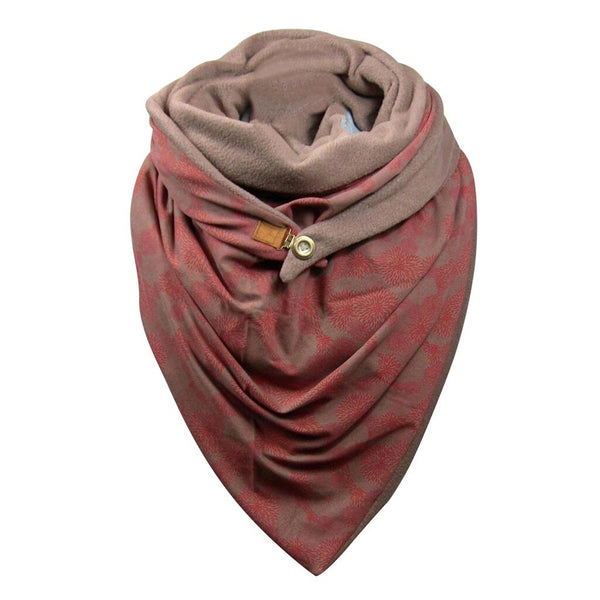 Fashion Scarves Women Soild Dot Printing Button Soft Wrap Casual Warm Scarves Shawls | Vimost Shop.