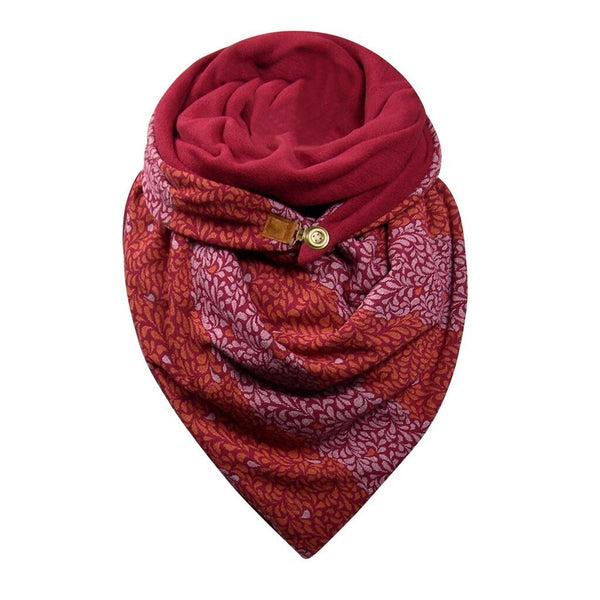 Fashion Scarves Women Soild Dot Printing Button Soft Wrap Casual Warm Scarves Shawls | Vimost Shop.