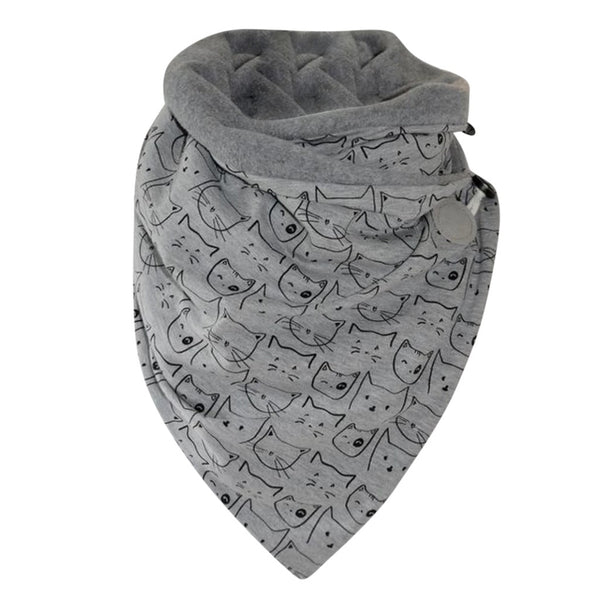 Fashion Scarves Women Soild Dot Printing Button Soft Wrap Casual Warm Scarves Shawls | Vimost Shop.