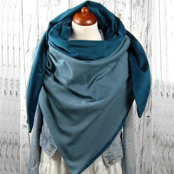 Fashion Scarves Women Soild Dot Printing Button Soft Wrap Casual Warm Scarves Shawls | Vimost Shop.