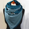 Fashion Scarves Women Soild Dot Printing Button Soft Wrap Casual Warm Scarves Shawls | Vimost Shop.