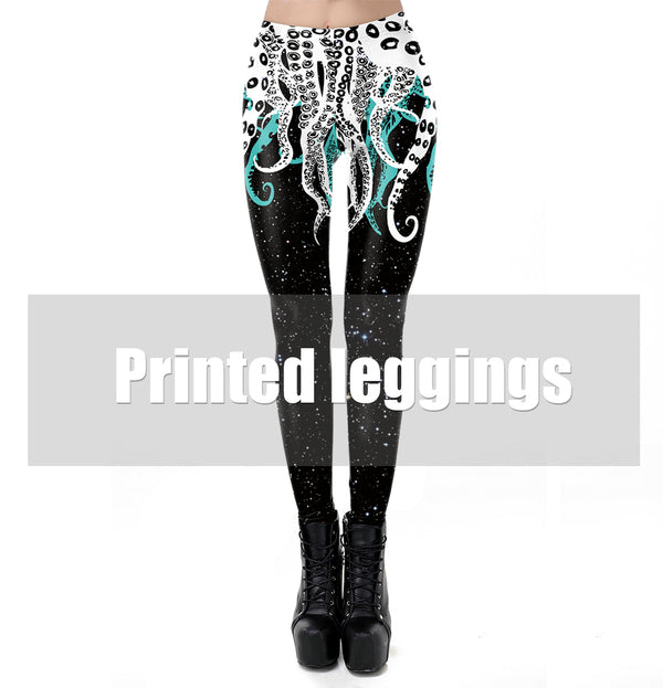 Hot Fashion Octopus Print Gothic Design Women Leggings High Quality Sexy Fitness Workout Ankle Pant | Vimost Shop.