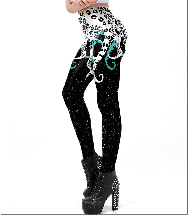 Hot Fashion Octopus Print Gothic Design Women Leggings High Quality Sexy Fitness Workout Ankle Pant | Vimost Shop.