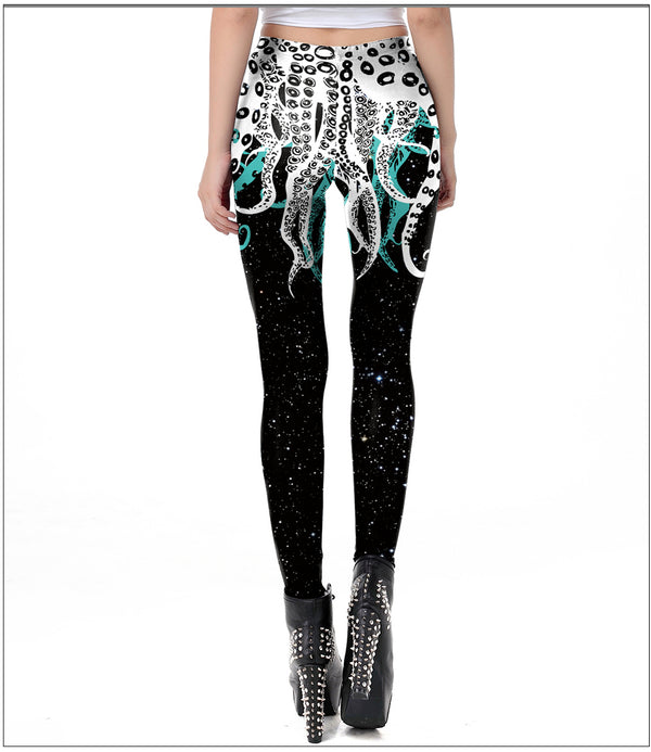 Hot Fashion Octopus Print Gothic Design Women Leggings High Quality Sexy Fitness Workout Ankle Pant | Vimost Shop.