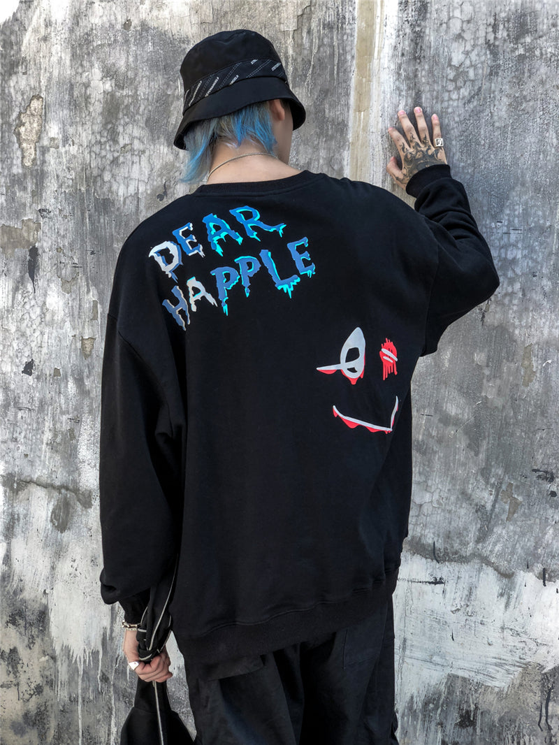 Harajuku Hiphop Graffiti Pullover Sweatshirts Hoodies Hip Hop Hipster Casual Streetwear Black Hoodie Cotton Tops | Vimost Shop.