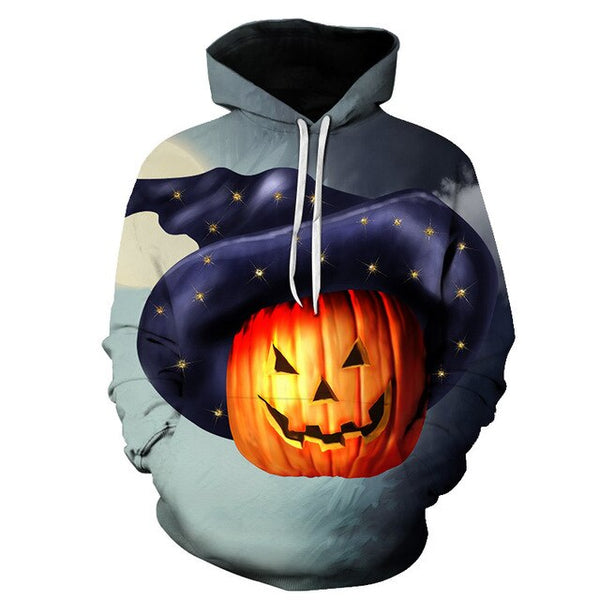 Male Sweatshirt Pumpkin King Jack Skellington Evil Smile Pattern Spring Men Hoodies Cool Streetwear Halloween Party | Vimost Shop.