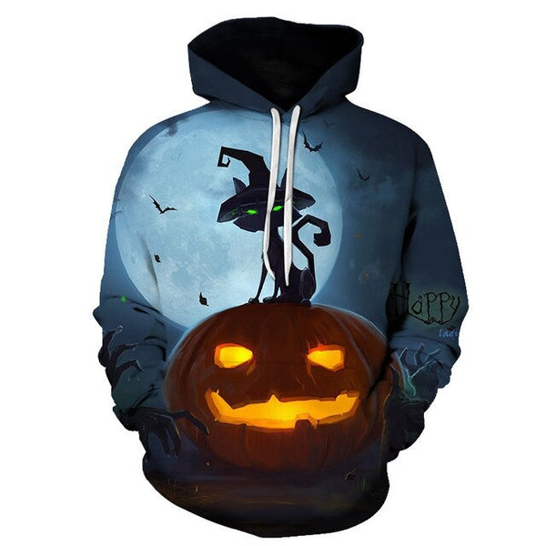Male Sweatshirt Pumpkin King Jack Skellington Evil Smile Pattern Spring Men Hoodies Cool Streetwear Halloween Party | Vimost Shop.