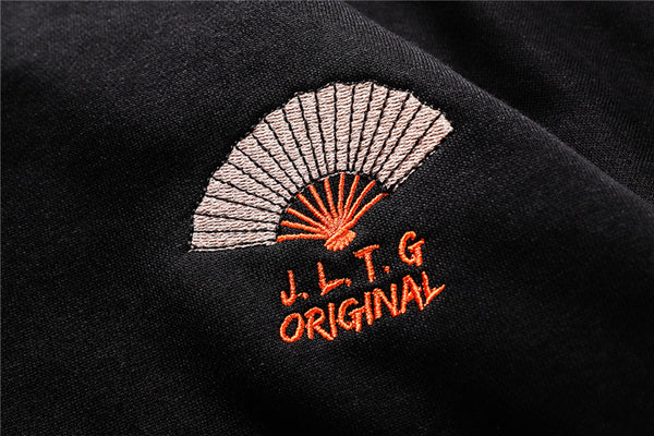 Japanese Style Crane Folding Fan Print Hooded Japan Ukiyo-e Sweatshirts Hoodies Harajuku Hip Hop Pullover Streetwear | Vimost Shop.